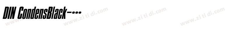 DIN CondensBlack字体转换